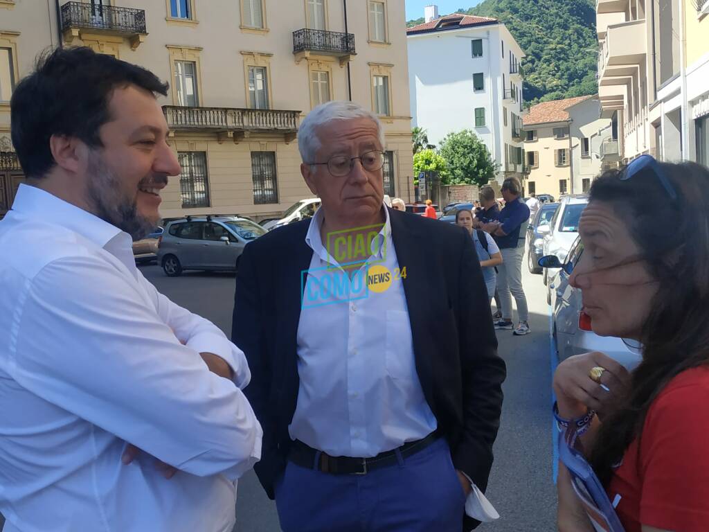 salvini oggi a porta torre a como incontro con molteni e locatelli