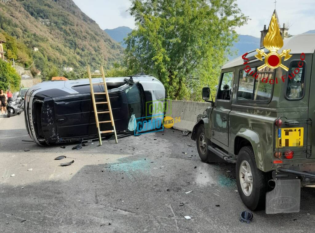 incidente brienno auto si robescia e blocca la regina