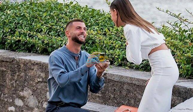 patrick cutrone chiede alla sua fidanzata di sposarlo immagini da instagram del calciatore