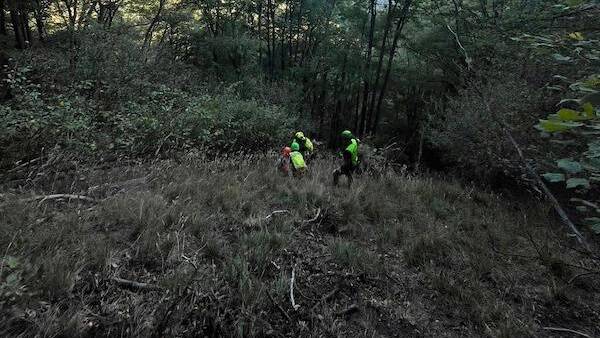 Soccorso Alpino per uomo scivolato nel bosco sopra Erba