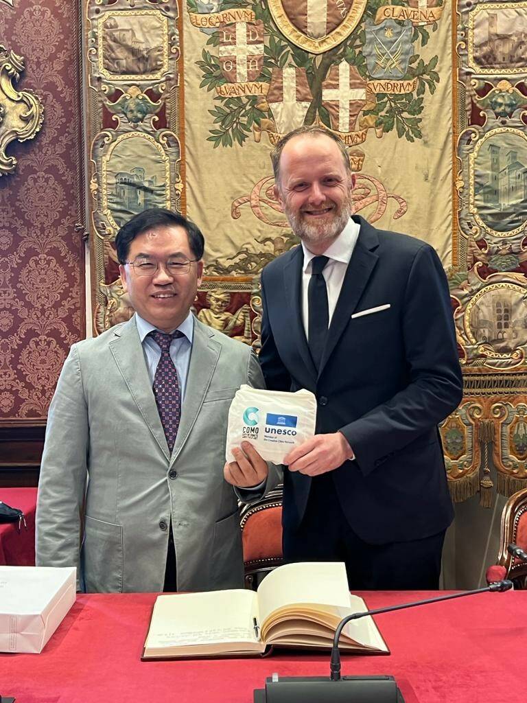 Delegazione coreana di Jinju in visita a Como Città Creativa Unesco