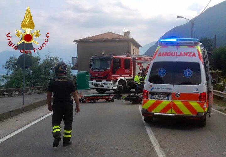 incidente stradale san siro sulla regina, soccorsi a due motociclisti feriti