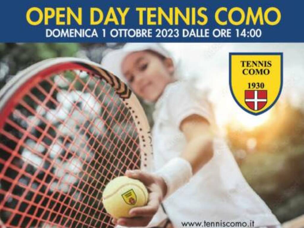 open day tennis como locandina prova