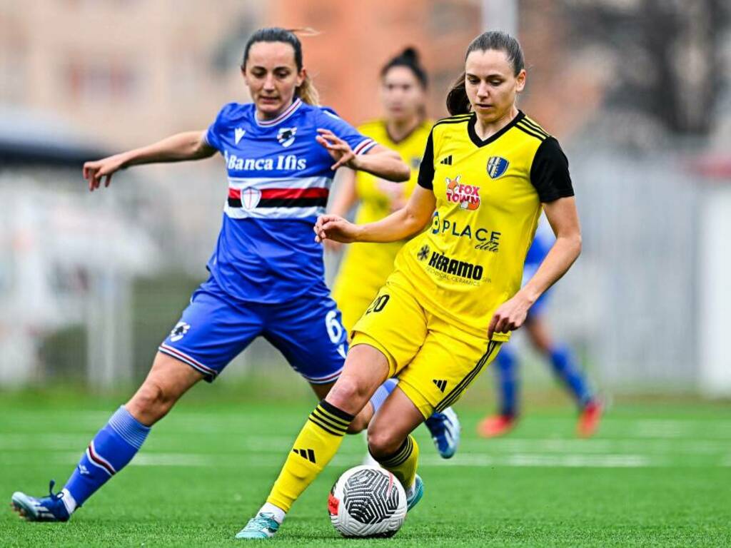 como women sul campo di genova con la Sampdoria serie a calcio donne